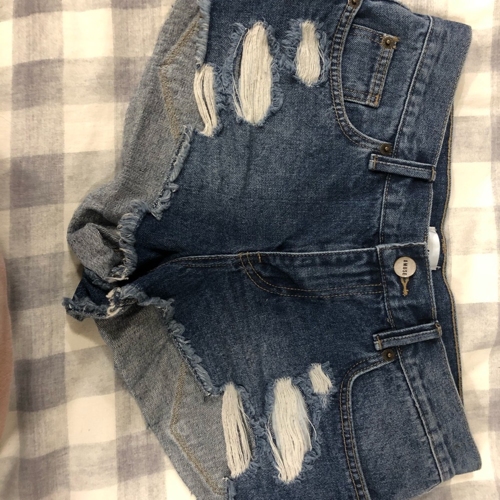 Distressed Jean shorts